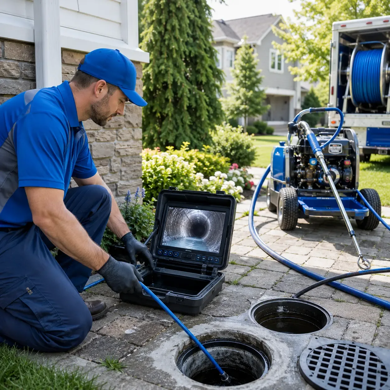 Outdoor drain cleaning professionals serving Sheffield, TX
